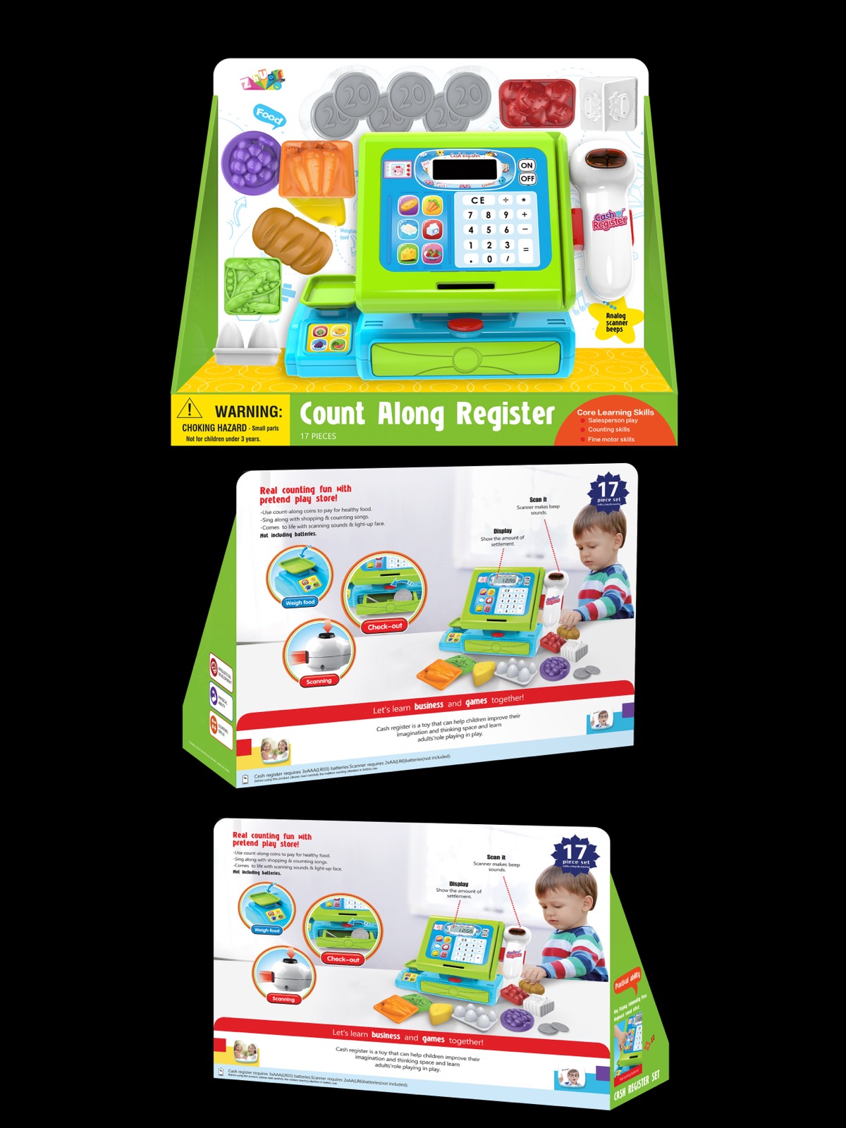 Cash Register Count Along Register — green