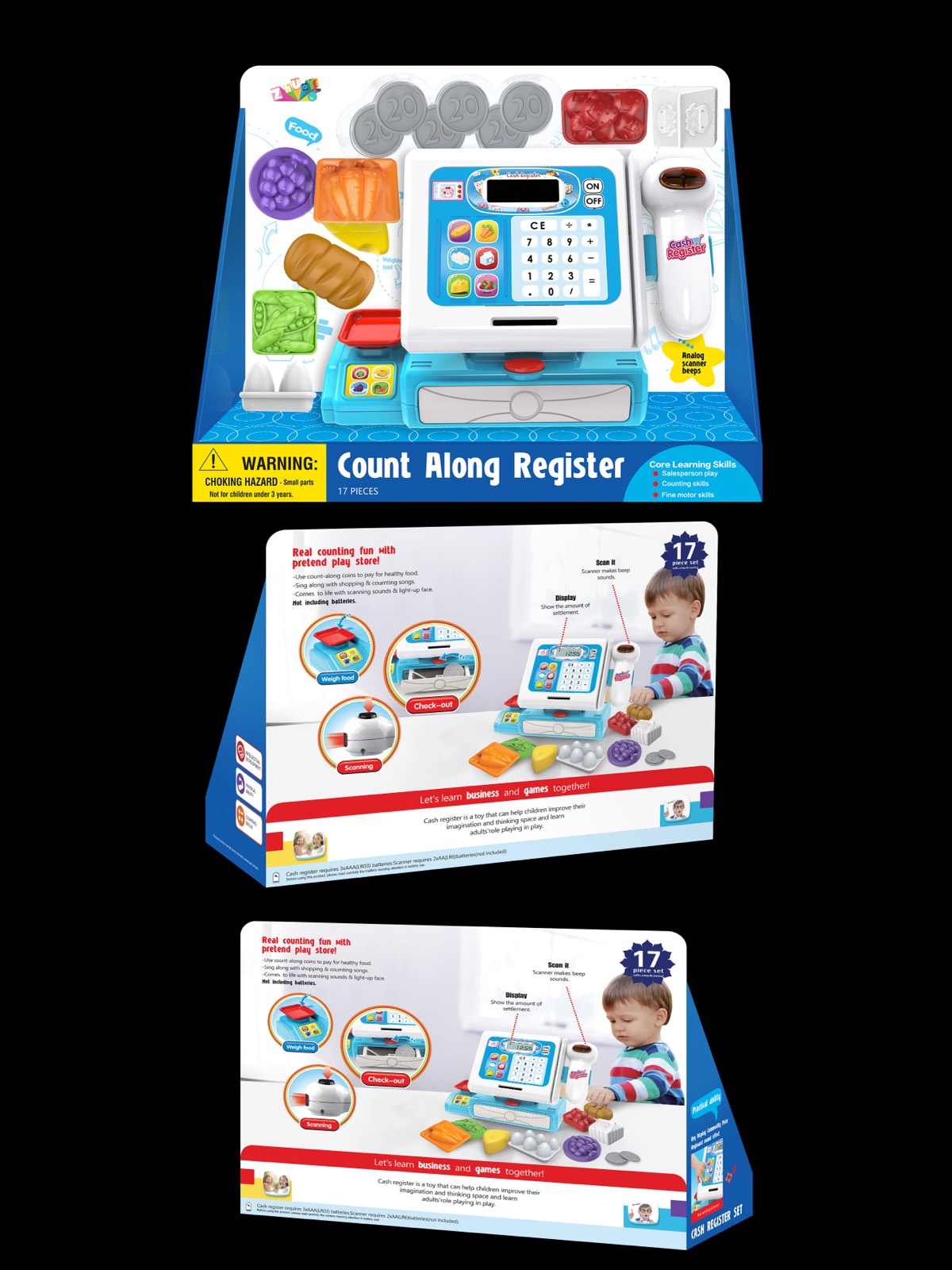 Cash Register Count Along Register — blue